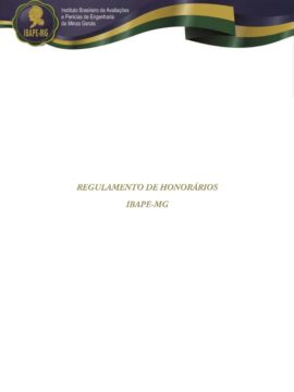 REGULAMENTO DE HONORÁRIOS IBAPE-MG