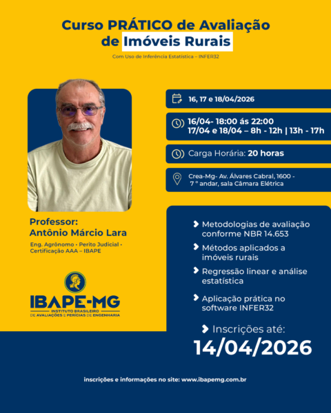 AVALIAÇÃO DE IMÓVEIS RURAIS COM USO DE INFERÊNCIA ESTATÍSTICA – INFER 32