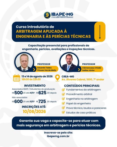 Curso Introdutório de Arbitragem Aplicada à Engenharia e às Perícias Técnicas